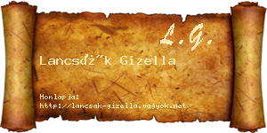 Lancsák Gizella névjegykártya