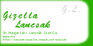 gizella lancsak business card